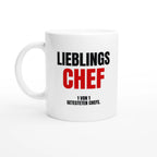Weiße Keramiktasse Geschenk für den Chef