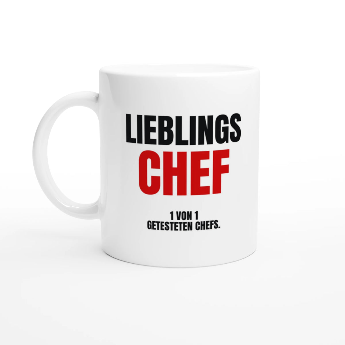 Weiße Keramiktasse Geschenk für den Chef