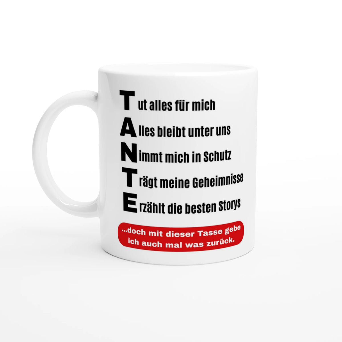 Tante Tasse mit Spruch – Geschenk für die Tante, Ansicht 2
