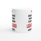 Weiße Eltern-Tasse mit Spruch „Diese Tasse wurde mir von meinem Lieblingskind geschenkt.“ – Ansicht 2
