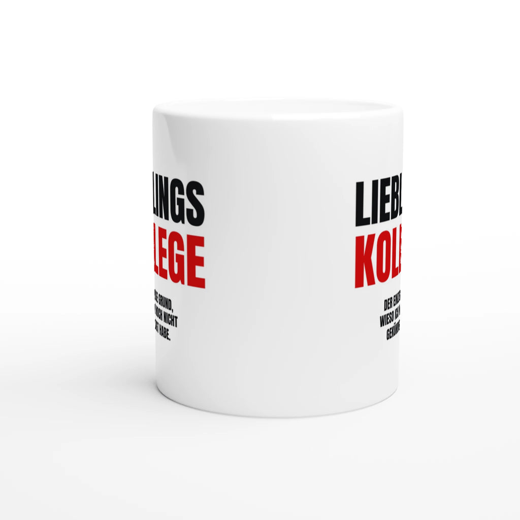 Weiße Bürotasse Geschenk für den Lieblingskollegen