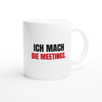 Weiße Bürotasse Geschenk für Kollegen mit lustigem Spruch